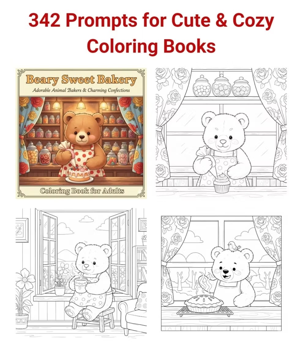 “342 Prompts for Cute & Cozy Coloring Books Review (2026): A Complete Guide to Creating Best-Selling Relaxing Coloring Books”